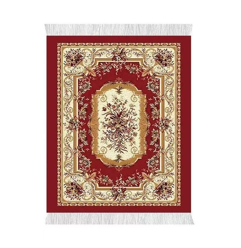 Field Coffee Mat &mouse mat  Coffee Cup Mat Coffee Mug MatTable Mat Mouse Pad Rubber Rectangle 27x18x0.5 cm Red - Image 1